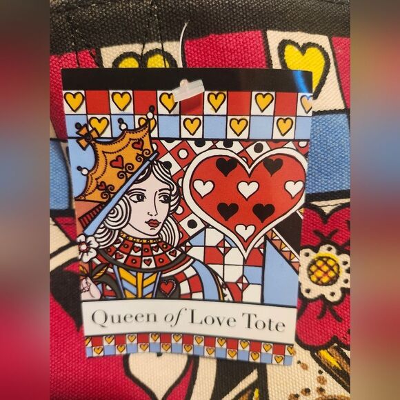 NWT Brighton "Queen Of Love" Large Canvas Tote Bag Retail $125 - Picture 3 of 12